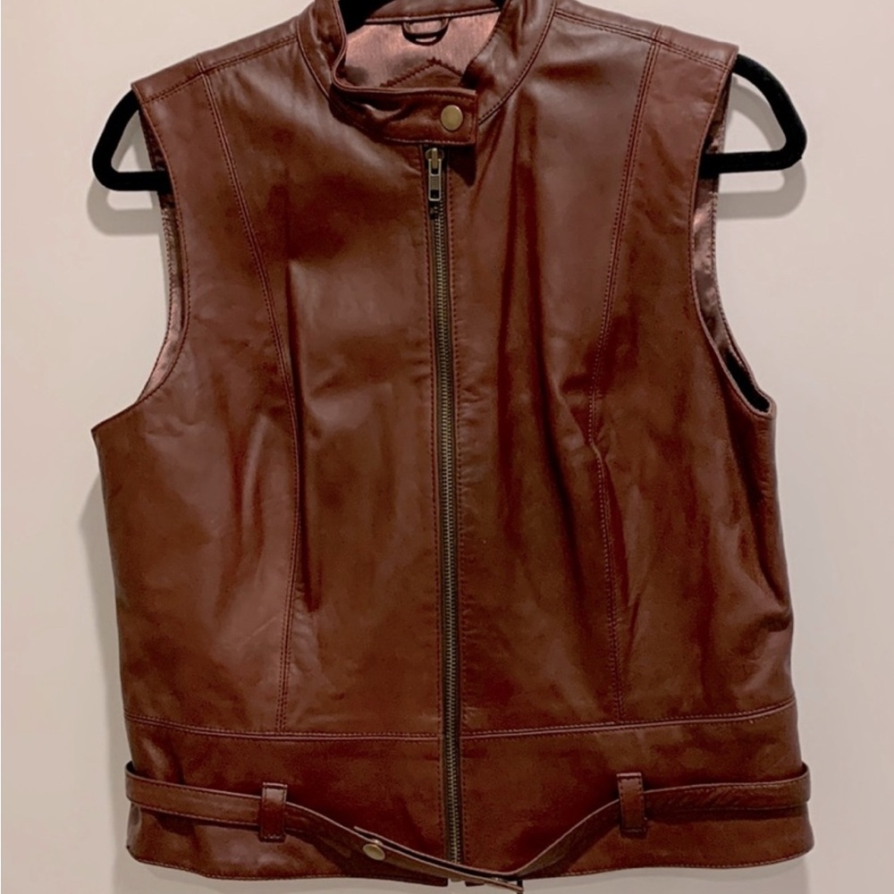 Cabi leather vest
